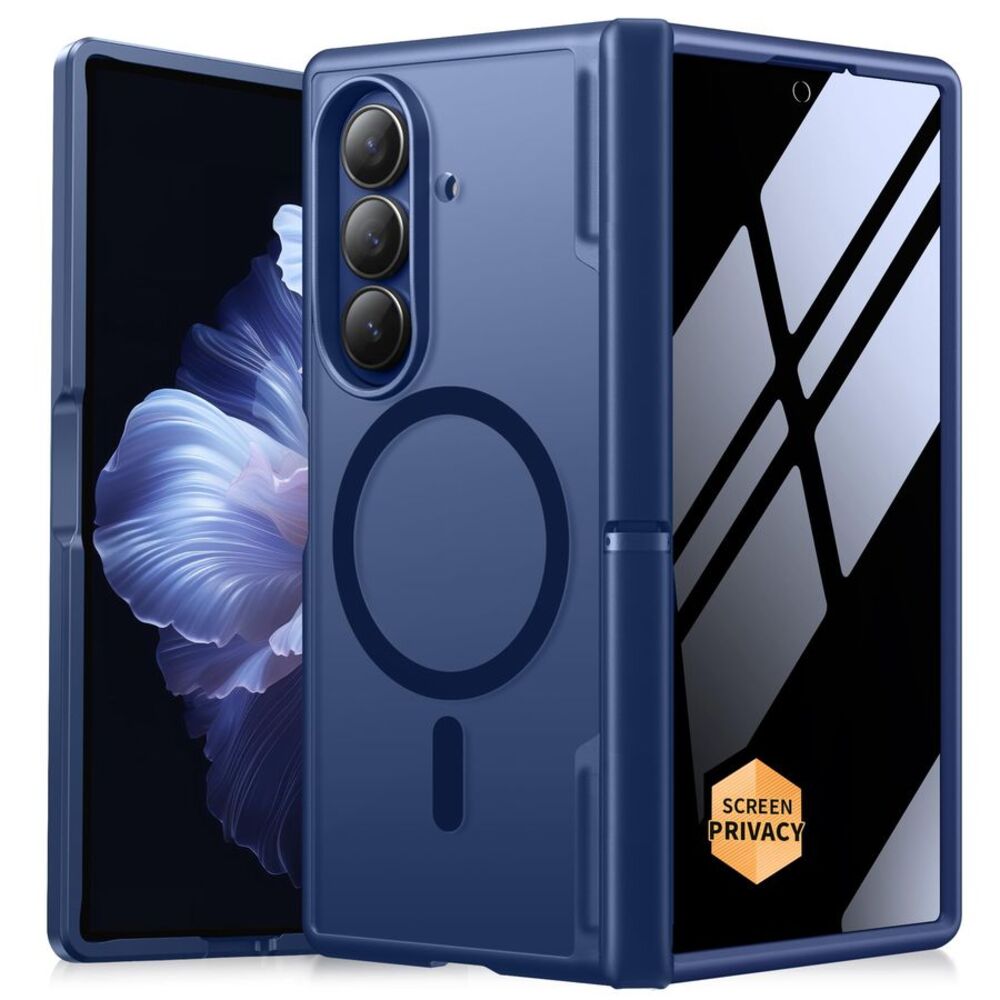 Galaxy Z Fold 7 Case Deep Blue MagSafe Screen Protector Hinge